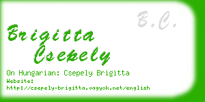 brigitta csepely business card